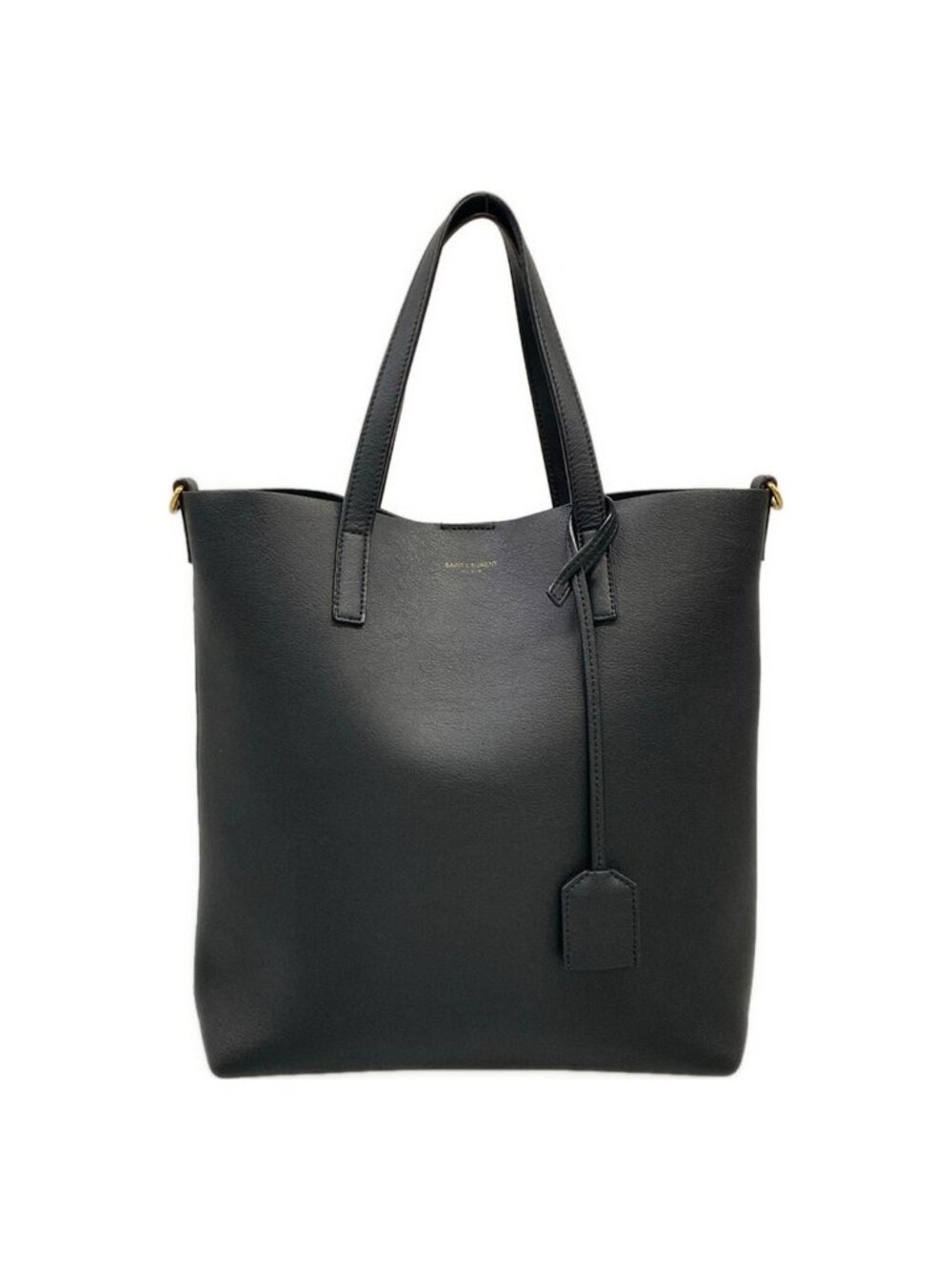Saint Laurent Paris Tote Bag Toy Shopping Black Leather